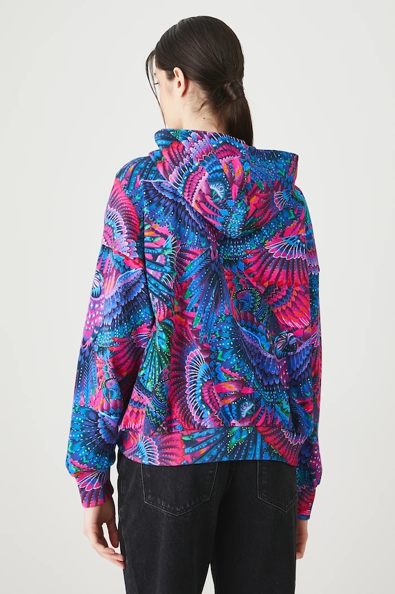 Odzież Bluza damska z kapturem wzorzysta RS25-BLDA01 multicolor