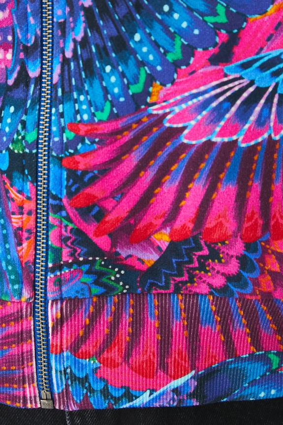 Bluza damska z kapturem wzorzysta RS25-BLDA01 multicolor