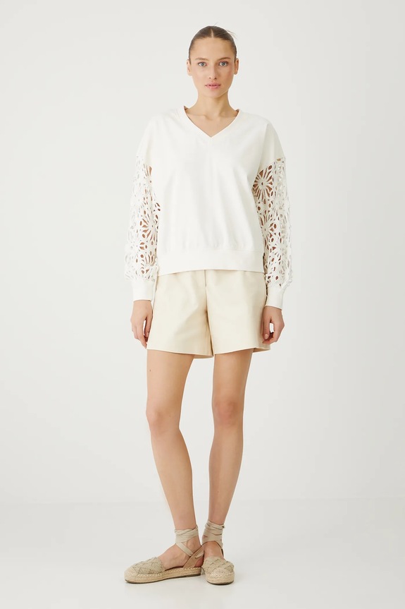 Bluza damska interlock kolor beżowy RS25-BLDB01 beżowy RW25