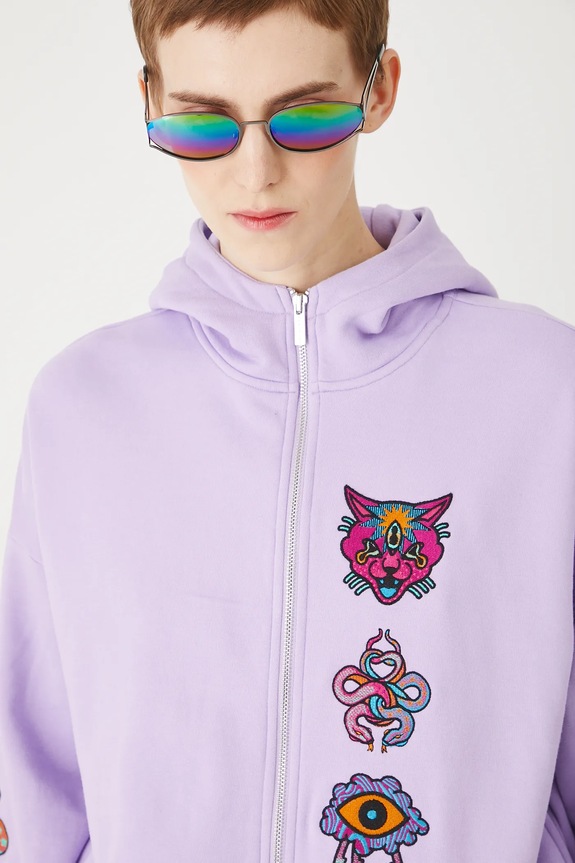 Medicine hanorac din bumbac violet RS25-BLDC00