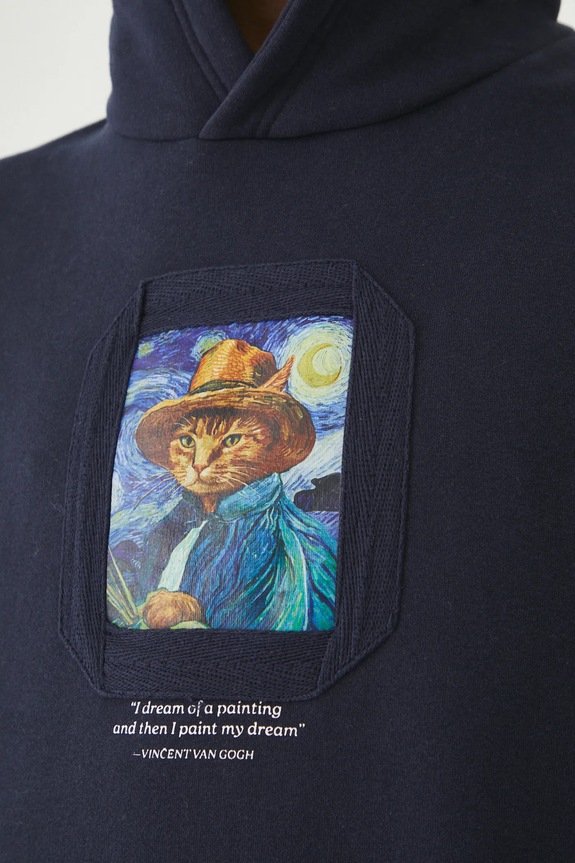 Bluza męska z kolekcji Dzień Kota kolor granatowy RS25.BLM306