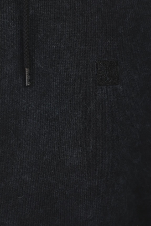 Bluza bawełniana męska z nadrukiem i aplikacją kolor czarny RS25.BLM401 czarny