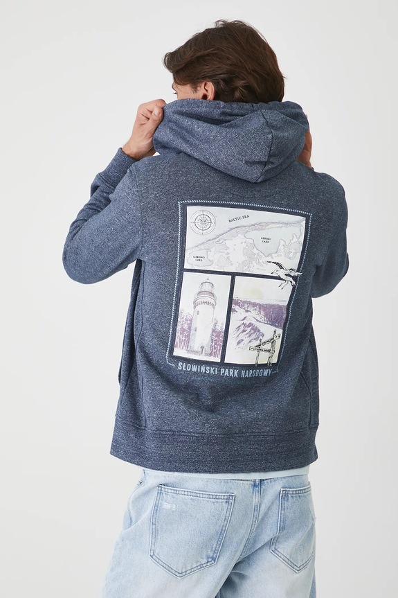 Bluza męska z kolekcji Medicine x Słowiński Park Narodowy kolor granatowy granatowy RS25-BLM504