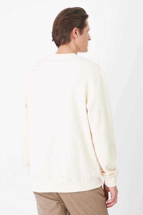 Odzież Longsleeve bawełniany męski z fakturą kolor beżowy RS25.BUM102 beżowy