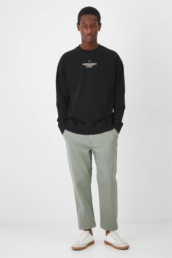 Longsleeve bawełniany męski z nadrukiem kolor czarny RS25.BUM400 czarny RS25