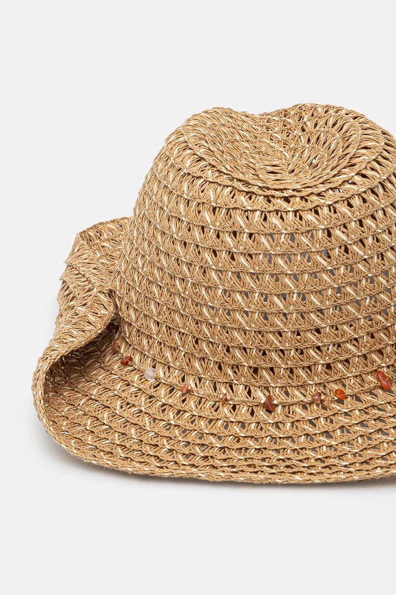 Kapelusz damski z ozdobną aplikacją kolor beżowy beżowy RS25.CAD702