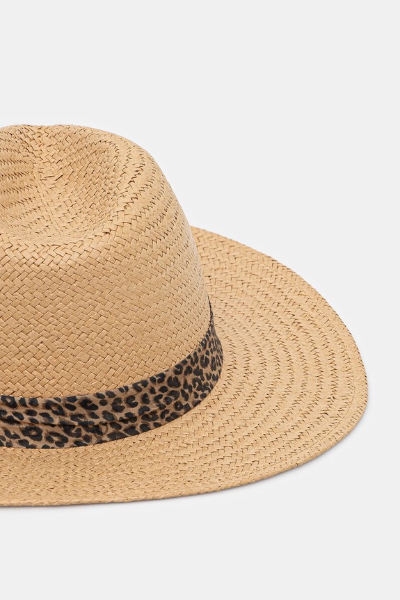 Akcesoria Kapelusz damski z ozdobną aplikacją kolor beżowy RS25-CAD705 beżowy