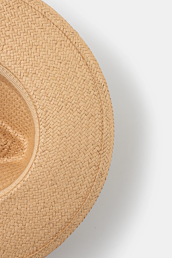 Kapelusz damski z ozdobną aplikacją kolor beżowy beżowy RS25-CAD705