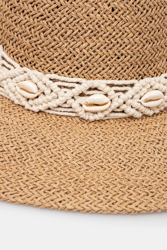 Akcesoria Kapelusz damski handmade pleciony kolor beżowy RS25-CAD709 beżowy