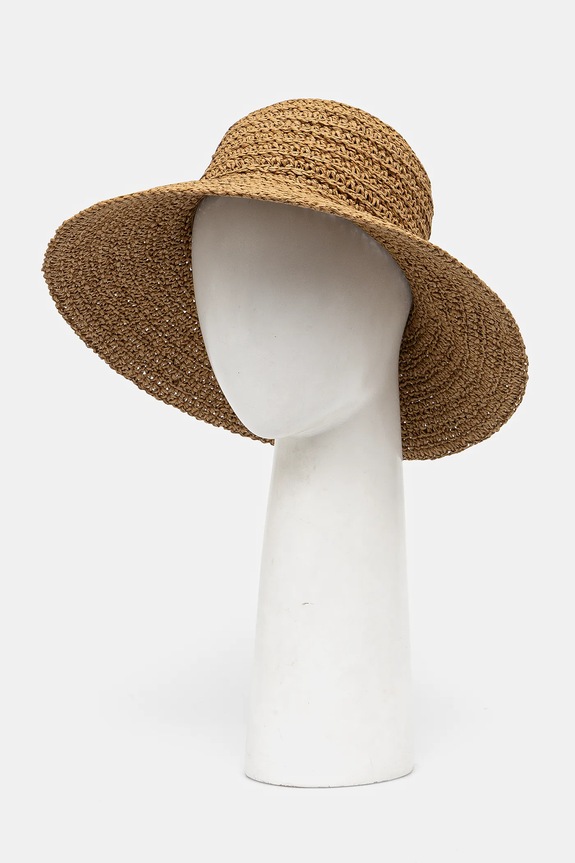 Kapelusz damski handmade pleciony kolor beżowy RS25.CAD904 beżowy RS25