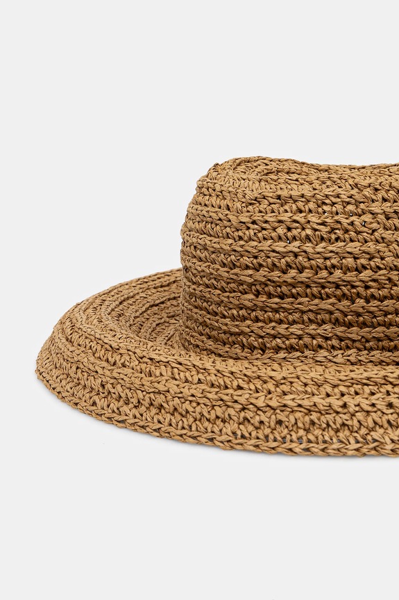 Akcesoria Kapelusz damski handmade pleciony kolor beżowy RS25.CAD904 beżowy