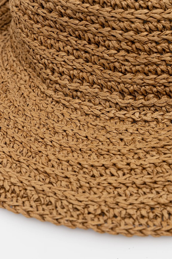 Kapelusz damski handmade pleciony kolor beżowy beżowy RS25.CAD904