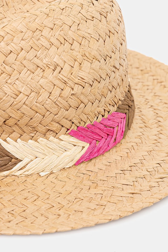 Akcesoria Kapelusz damski handmade pleciony kolor beżowy RS25-CAD907 beżowy