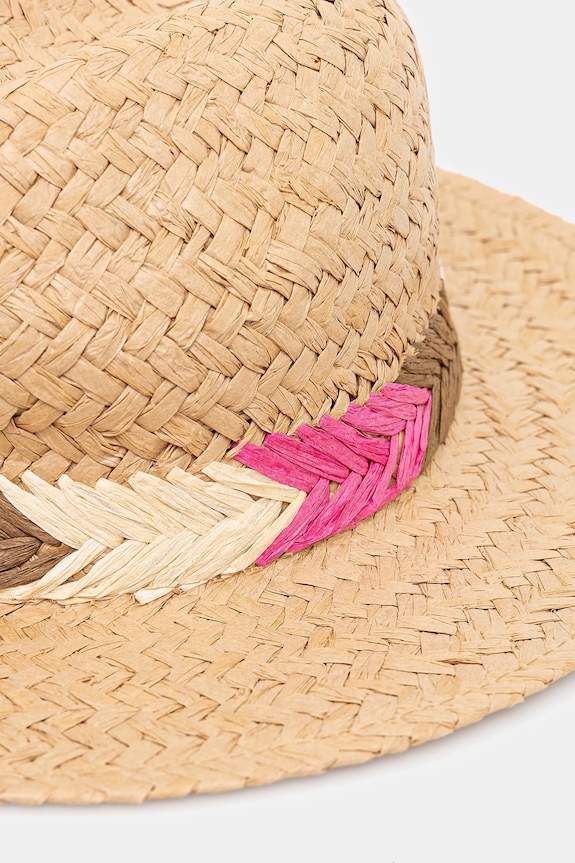 Akcesoria Kapelusz damski handmade pleciony kolor beżowy RS25-CAD907 beżowy