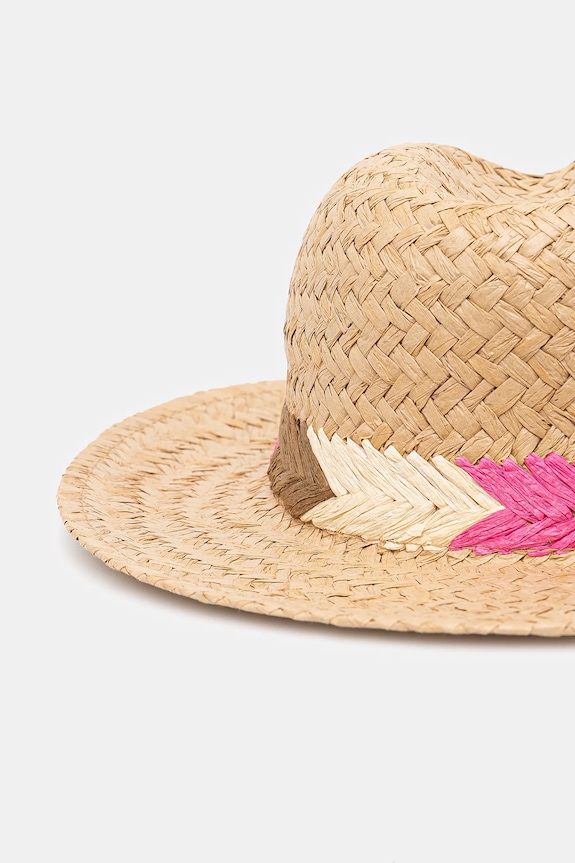 Kapelusz damski handmade pleciony kolor beżowy beżowy RS25-CAD907