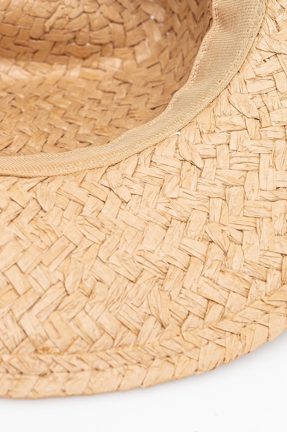 Kapelusz damski handmade pleciony kolor beżowy RS25-CAD907 beżowy