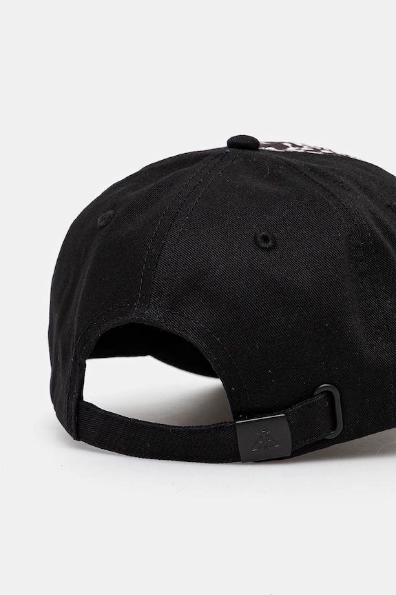 Akcesoria Czapka z daszkiem bawełniana damska z ozdobną naszywką kolor czarny RS25-CAD913 czarny