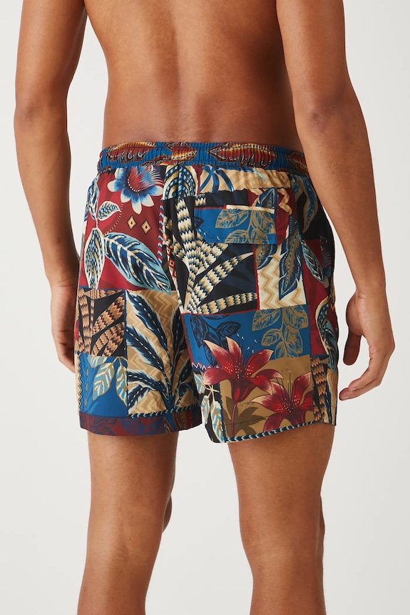 Szorty kąpielowe męskie wzorzyste RS25.ESMA02 multicolor RS25