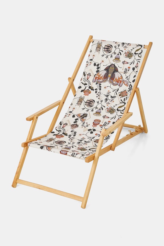 Ležadlo so vzorovanými podrúčkami viac farieb viacfarebná RS25-GAU600