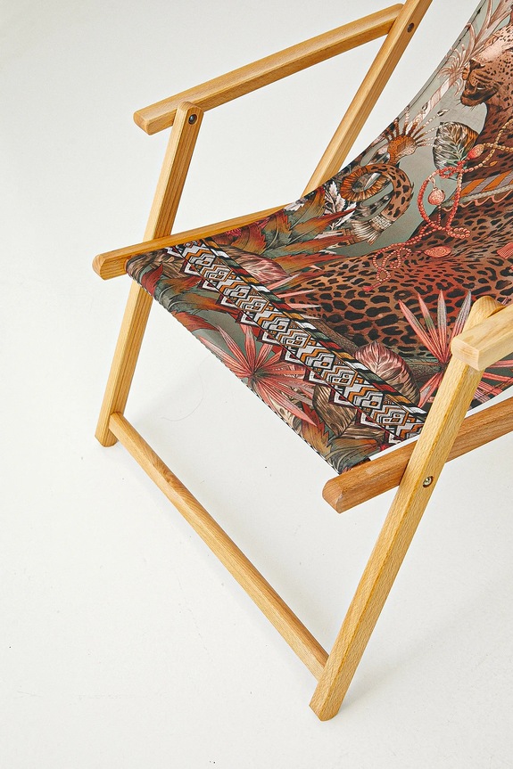 Ležadlo so vzorovanými podrúčkami viac farieb RS25-GAU804 viacfarebná