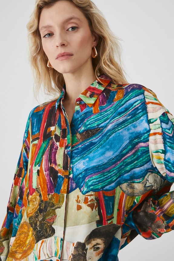 Koszula damska z kolekcji Eviva L'arte kolor multicolor RS25-KDD252 multicolor