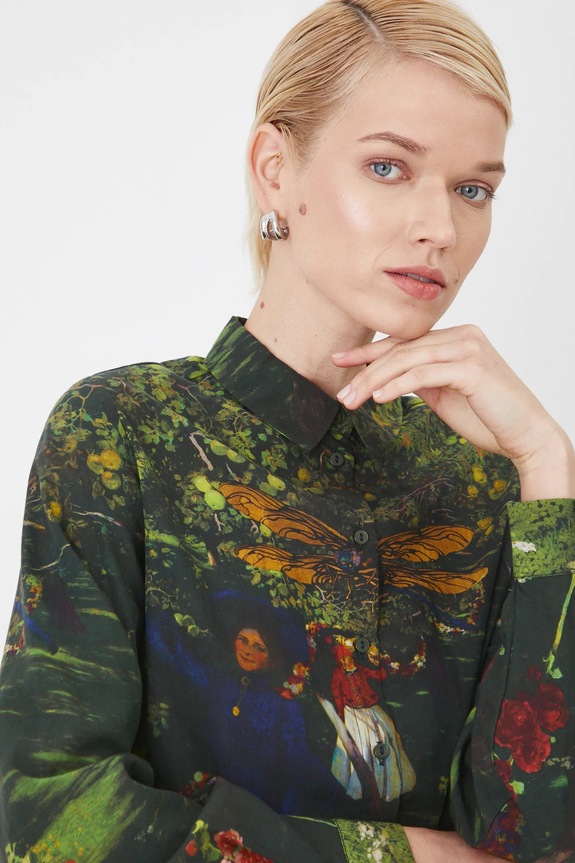 Koszula damska z kolekcji Eviva L'arte kolor multicolor wzorzyste multicolor RS25-KDD255