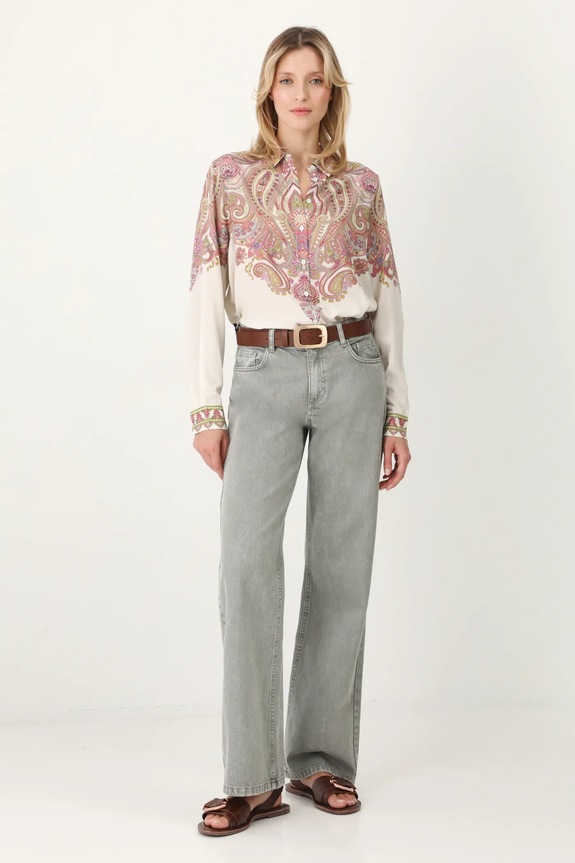 Košeľa dámska regular z viskózy viac farieb RS25-KDD500 viacfarebná RS25