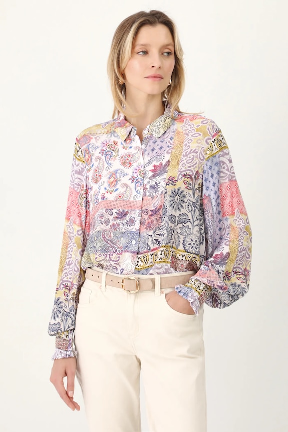 Košeľa dámska oversize vzorované viac farieb casual viacfarebná RS25.KDD501