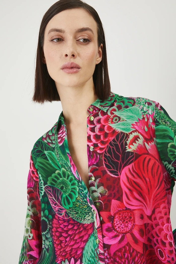 Koszula damska by Justyna Stoszek – Forest Forever, Sense of Values kolor multicolor RS25.KDD650 multicolor