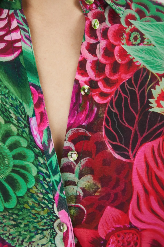 Koszula damska by Justyna Stoszek – Forest Forever, Sense of Values kolor multicolor RS25.KDD650