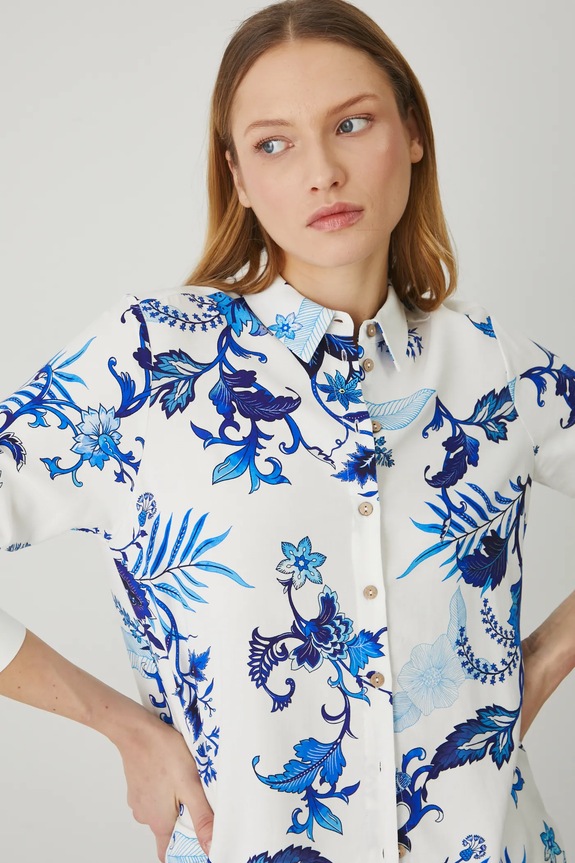 Srajca s primesjo lanu Medicine bela RS25.KDD700