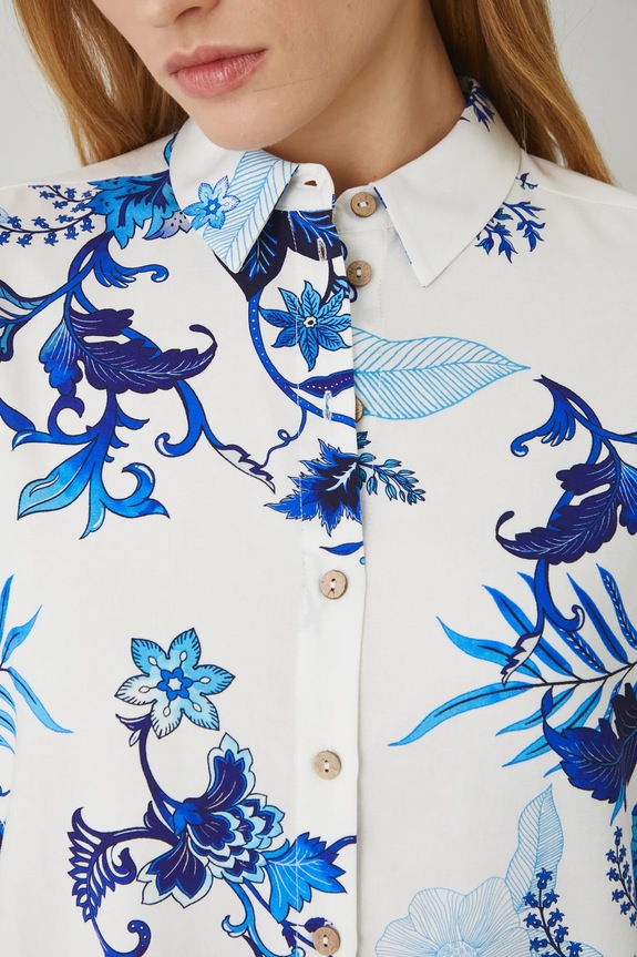 Srajca s primesjo lanu Medicine RS25.KDD700 bela