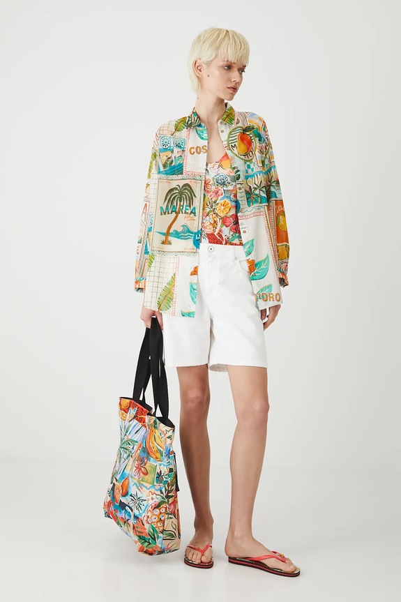 Bombažna srajca Medicine RS25-KDDB02 pisana RS25