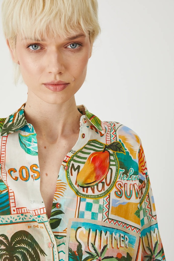 Bombažna srajca Medicine RS25-KDDB02 pisana