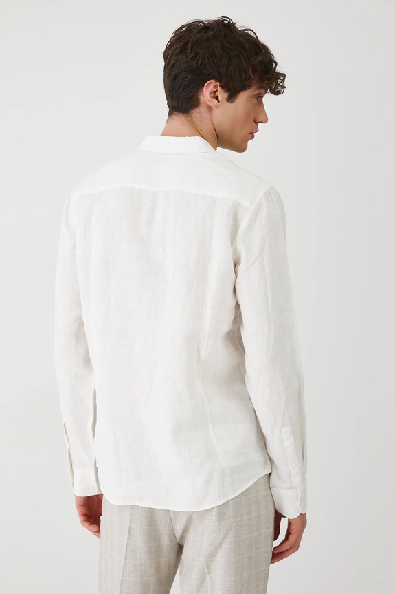 Abbigliamento Medicine camicia di lino RS25-KDM090 bianco