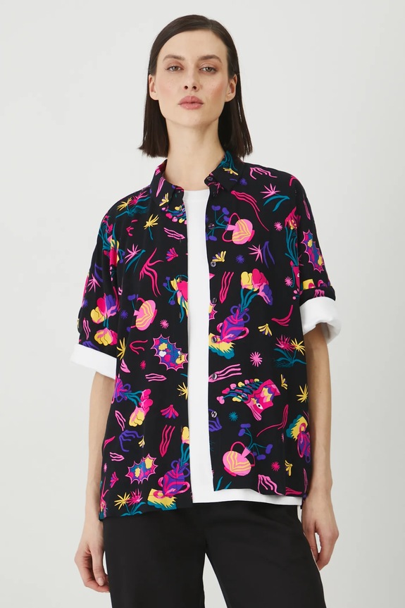 Medicine camicia RS25-KKD650 nero