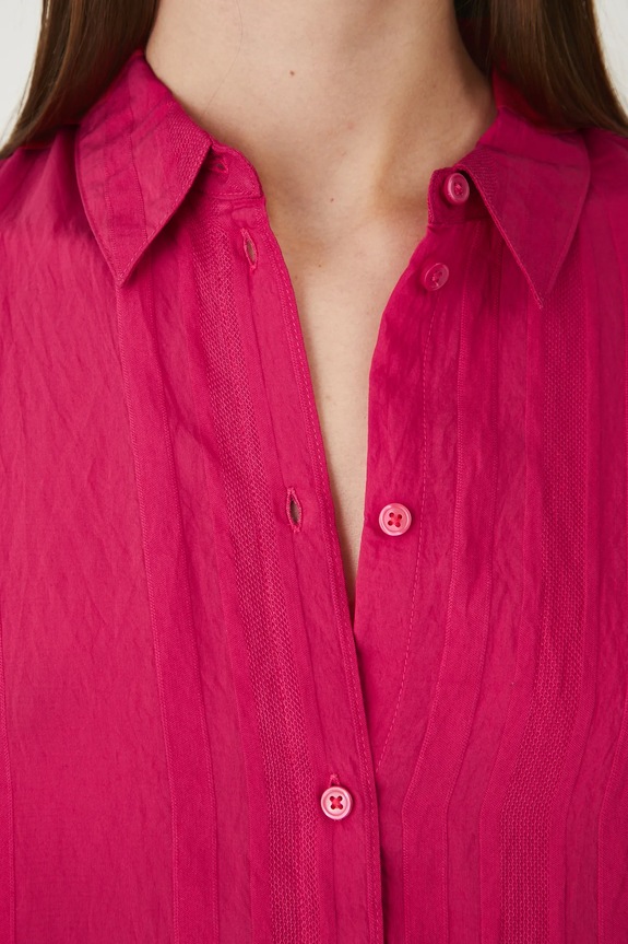 Koszula damska z wiskozą kolor czerwony RS25-KKD904 czerwony