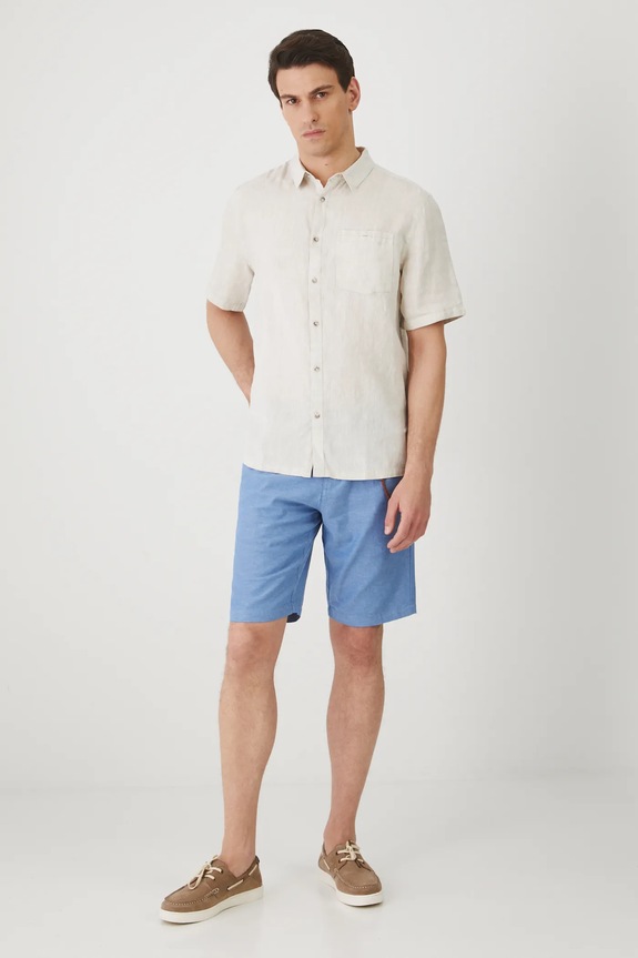 Lanena košulja Medicine RS25-KKM071 bež RS25