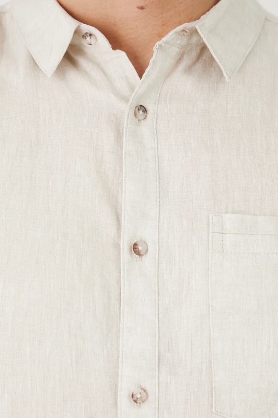 Lanena košulja Medicine RS25-KKM071 bež