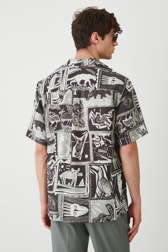 Oblečenie Košeľa pánska čierna farba RS25-KKM091 čierna