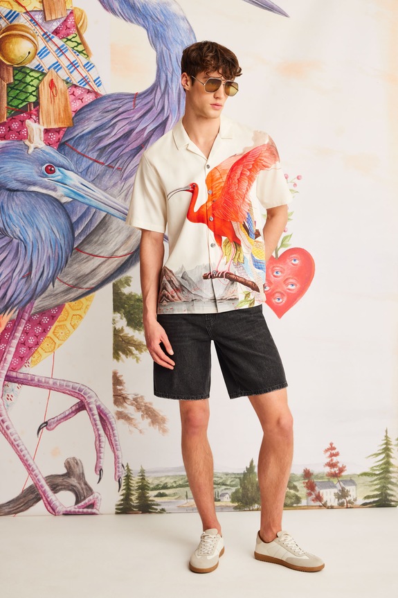 Πουκάμισο Medicine στάμπα πολύχρωμο RS25-KKM851