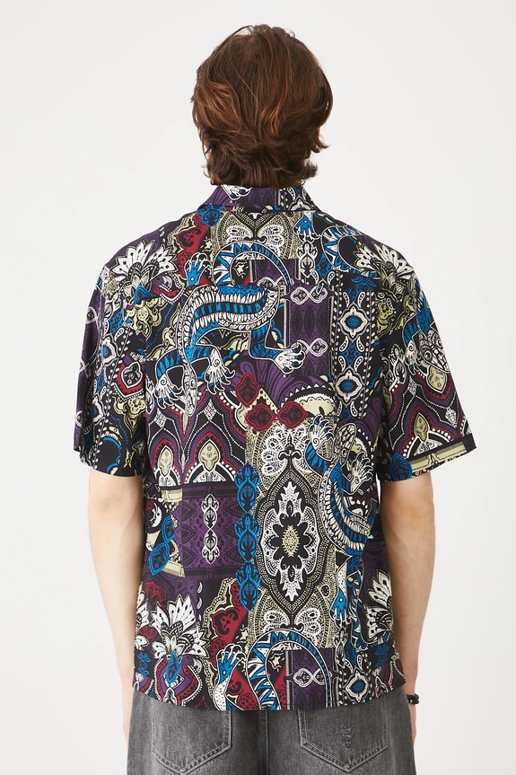 Oblečenie Košeľa s klasickým golierom, so vzorom viac farieb RS25-KKMC10 viacfarebná