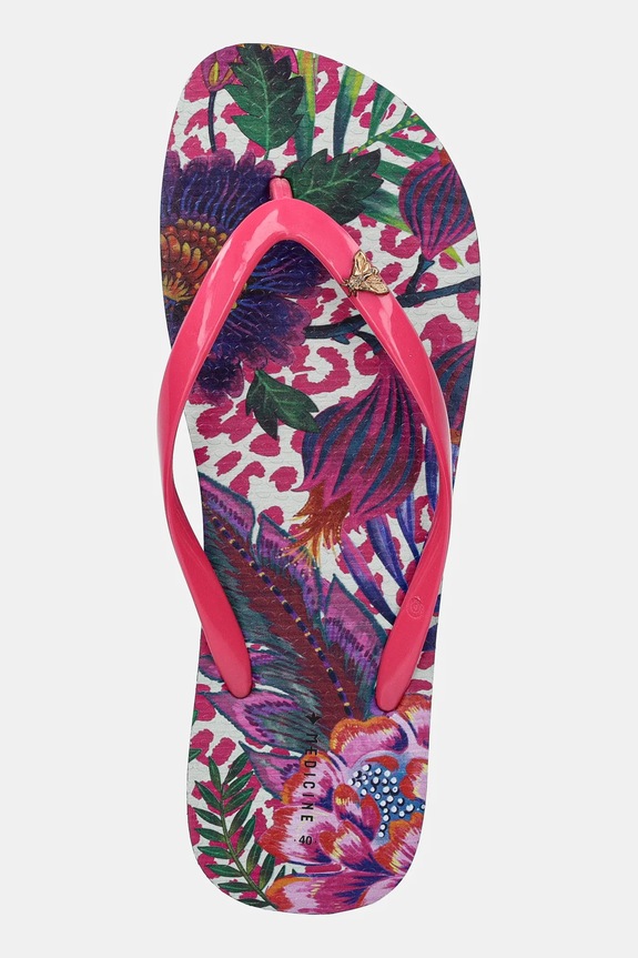 Japonki damskie wzorzyste kolor multicolor płaski multicolor RS25-KLDA15