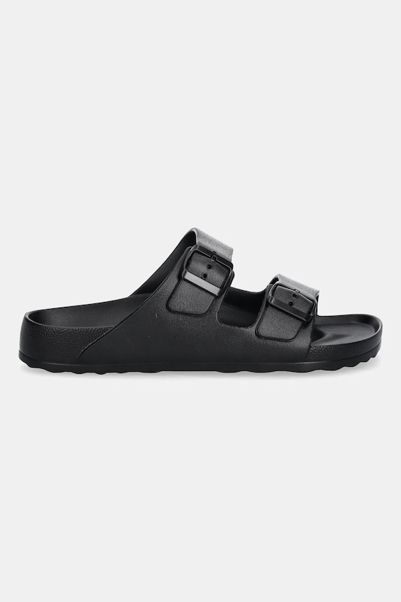 Klapki męskie gładkie kolor czarny RS25.KLM805 czarny RS25