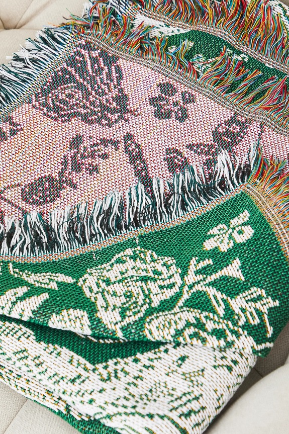 Sypialnia Koc żakardowy wzorzysty 160 x 130 cm kolor multicolor RS25.KOU500 multicolor