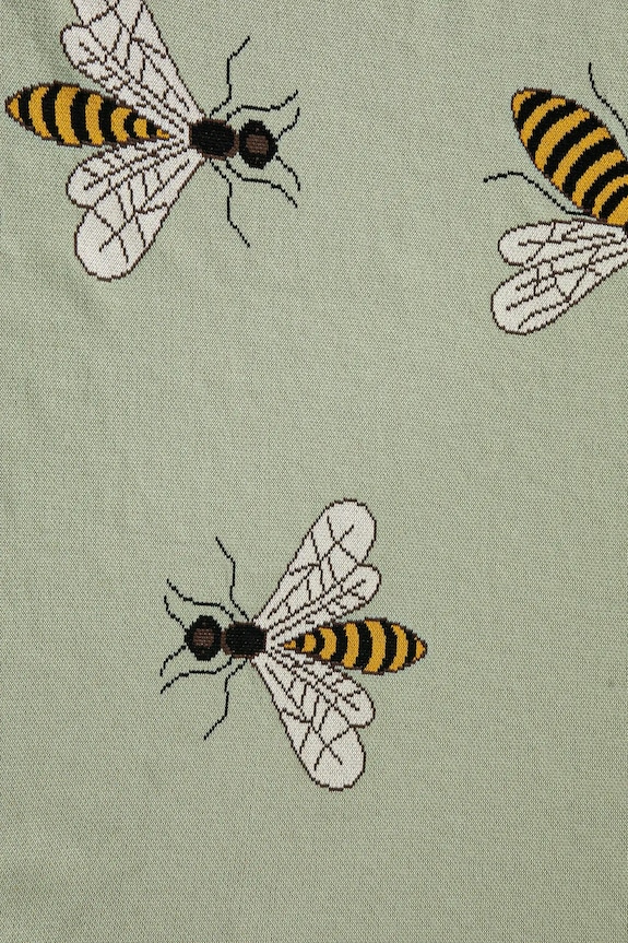 Sypialnia Koc bawełniany wzorzysty 130 x 160 cm kolor zielony RS25.KOU504 zielony