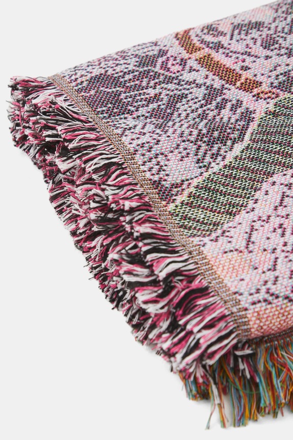 Sypialnia Koc żakardowy w psy 130 x 160 cm kolor multicolor RS25.KOU508 multicolor