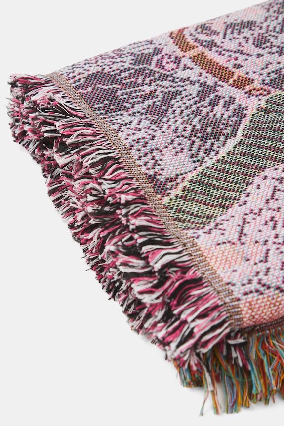 Sypialnia Koc żakardowy w psy 130 x 160 cm kolor multicolor RS25.KOU508 multicolor