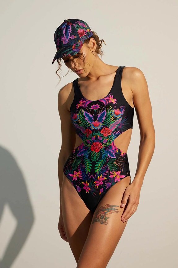 Jednoczęściowy strój kąpielowy damski wzorzysty kolor multicolor RS25.KSD704 multicolor RS25