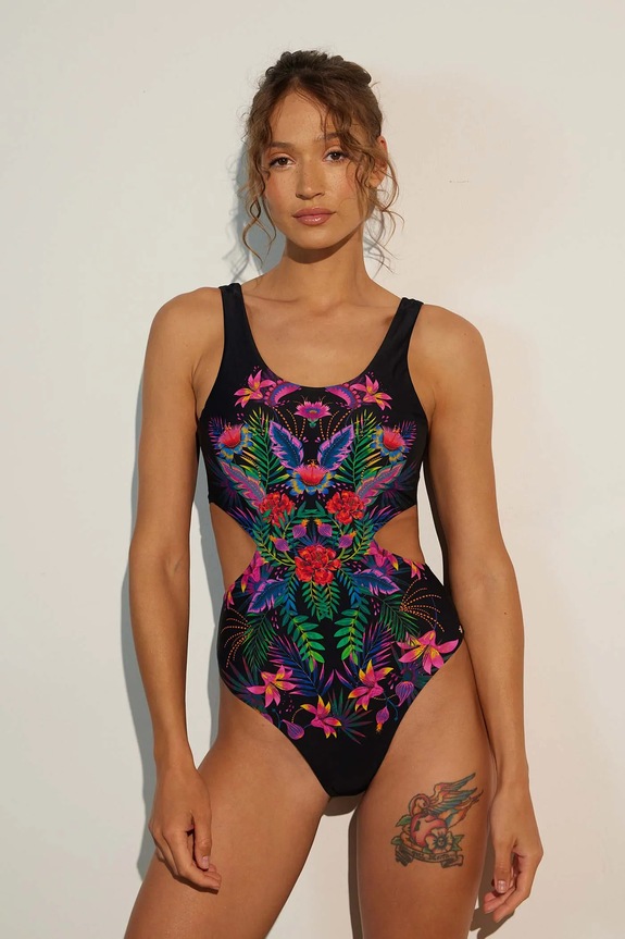 Odzież Jednoczęściowy strój kąpielowy damski wzorzysty kolor multicolor RS25.KSD704 multicolor